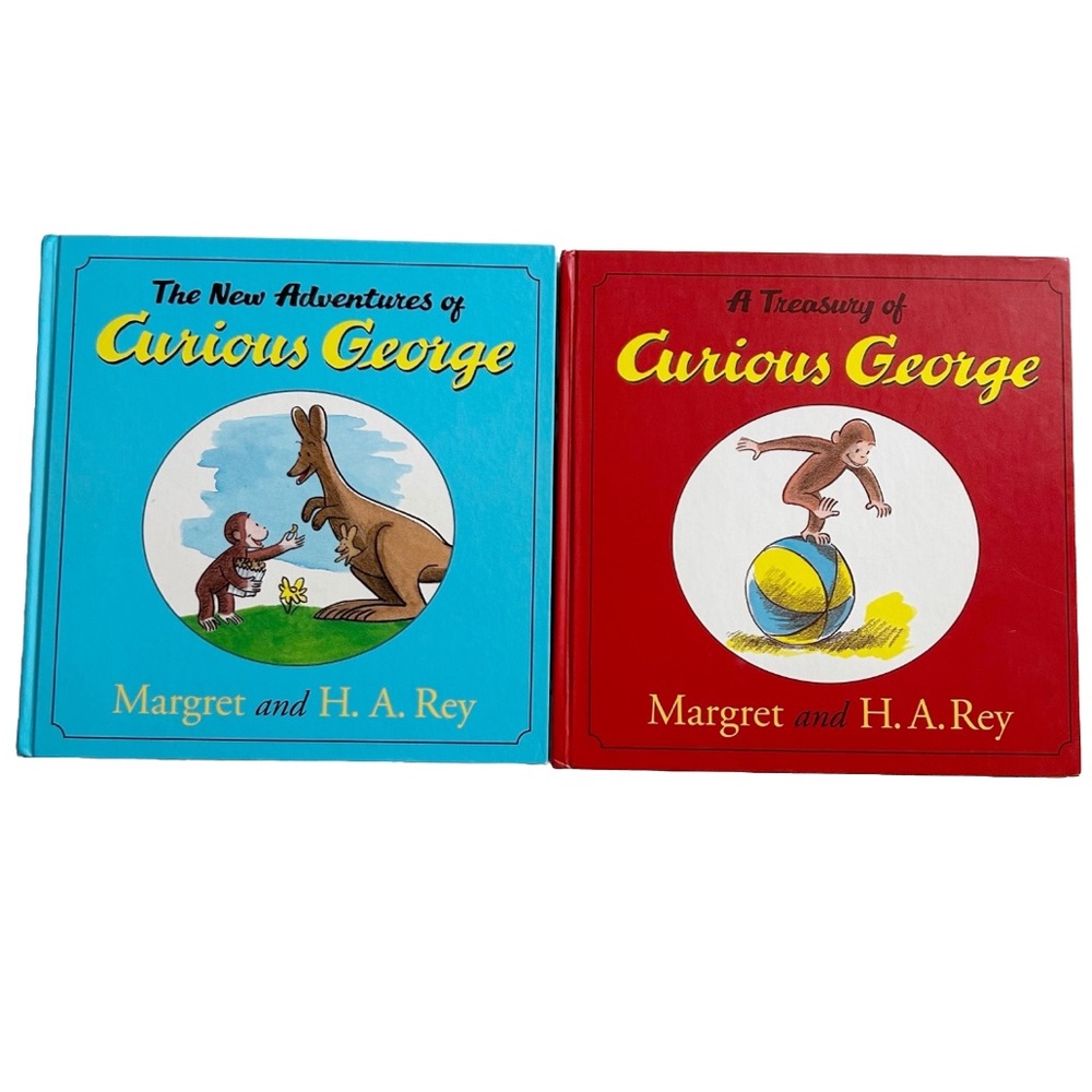 Curious George Large Hardcover Story Picture Books Adventures Treasury Monkey